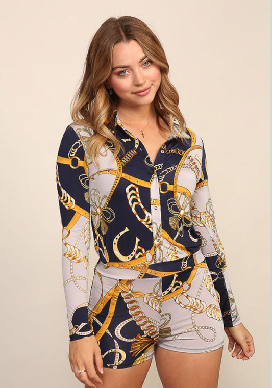 BAROQUE PRINT ROMPER